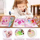 Jelly Sticker Books for Toddlers 2-4 Travel Essentials, Reusable Sticker Book + 8 Scenes + 2 Matching Games + 51 Large Princess Stickers for 1-3 Toddler Activities (Wonderland) by TinyTreasures Baby Boutique