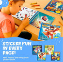 BulbaCraft 4Pcs Sticker Paint Books for Boys - Sticker Books by Number with Superheroes, Trucks, Animals and Space - Coloring Activity for Kids by TinyTreasures Baby Boutique