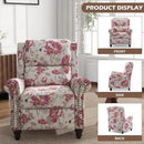 UIXE Pushback Recliner Chair, Fabric Armchair Push Back Accent Chair, Rivet Trim Club Chair Home Theater Overstuffed Single Sofa Reading Seat for Living Room, Pattern by CozyNest Decor