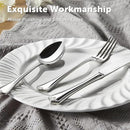 KINGSTONE Silverware Set, 30-piece 18/10 Stainless Steel Flatware Set Cutlery Set for 6, for Kitchen, Home, Wedding, Party, Mirror Polished and Dishwasher Safe, Featured Gifts by CozyNest Decor