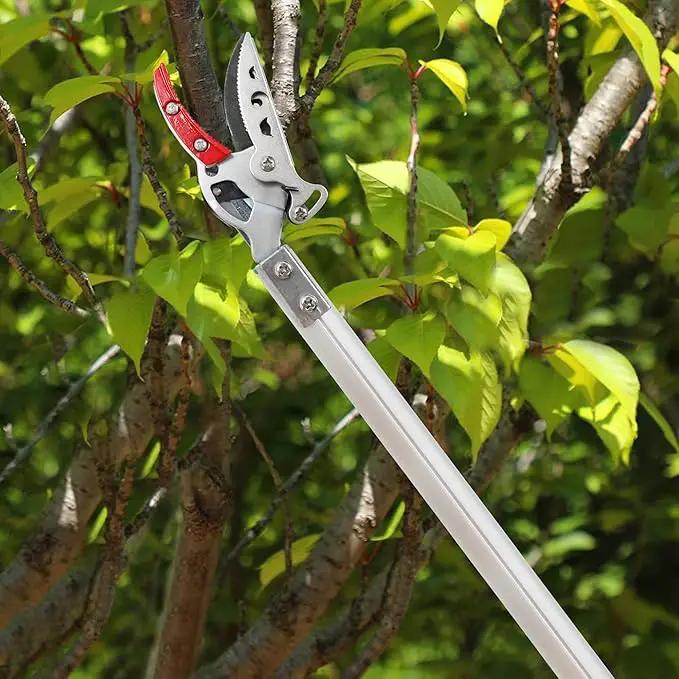 GARTOL Cut & Hold Pole Pruner, 4.2 FT Lightweight Fruit Picker with 180° Rotating Handle, SK5 Steel Blade Cuts up to 1/2 Inch, Long Reach Garden Tree Trimmer & Branch Cutter for Shrubs, Bushes, photo 6 of 6