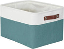 DECOMOMO Small Storage Basket, Closet Storage Bins, Baskets for Organizing Shelves (Teal & White, Small - 6 Pack) by CozyNest Decor