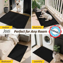 JSEI Entryway Rugs Doormat 24"x36", Non-Slip Dirt Trapper Door Mats Indoor, Washable Absorbent and Stain Resist Welcome Floor Mat for Front Door, Dog Door Mat, Muddy Wet Shoes & Paws, Black by CozyNest Decor