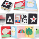 Infant Toys 0-6 Months Baby Mirror Tummy Time Toys Sensory Books for Babies Touch and Feel Crinkle Books for Babies by TinyTreasures Baby Boutique
