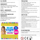 Blue Squid Face Paint Crayons for Kids - 42pcs XL Non-Toxic, Washable Body Paint Crayons - Our Face Painting Kit Makeup Sticks are Easy to Use, Safe for Sensitive Skin and Perfect for a Kids Party by TinyTreasures Baby Boutique