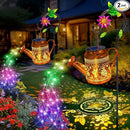 2 Pack Solar Lanterns Outdoor Waterproof,Hummingbird Watering Can Garden Decor,Hanging Solar Path Lights Yard Art,Outside Patio Decorations Gardening Birthday Gifts for Mom Grandma Women (with Hook) by GreenHaven Gardens