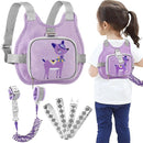 Accmor Toddler Harness Leash, Cute Deer Kids Harness + Anti Lost Wrist Link, Collapsible Child Leash for Outdoor Travel, Portable Baby Walking Harness Protector Wristband Strap for Baby Girls by TinyTreasures Baby Boutique