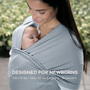 Comfy Cubs Baby Wrap Carrier - Soft & Secure Fit Cotton Blend Baby Carrier Newborn to Toddler - Hands-Free & Lightweight Infant Wrap - Adjustable, One Size Fits All Toddler Sling - Pacific Blue by TinyTreasures Baby Boutique