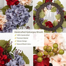 Fall Wreaths for Front Door, 24 inch Autumn Wreath with Hydrangeas Berries Large Fall Door Wreath Artificial Hydrangea Flowers Wreaths Autumn Decorations for Farmhouse Thanksgiving Harvest Door Wall by CozyNest Decor