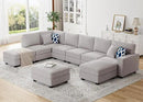 L Lengend Vansen Modular Sectional Sofa U Shaped Couch with Ottoman Modern Reversible Corner Sectional Couch for Living Room (Light Grey, U Shaped Sofa-4) by CozyNest Decor
