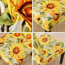 JQinHome Pattern Chair Covers for Dining Room Set of 4, High Stretch Removable Washable Parsons Chair Slipcover for Home Party Hotel Wedding Ceremony (Sunflower,4PCS) by CozyNest Decor