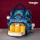 Wrangler Diaper Bag Backpack Aztec Travel Backpack Purses Western Multi-Function Baby Bags for Mom with Waterproof Insulated Pockets by TinyTreasures Baby Boutique