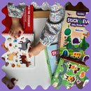 Stick4Ever Jelly Sticker Book - for Kids - Waterproof, Easy to Clean Jelly Stickers for Kids - Reusable Sticker Book for Toddlers with 50 Pcs of Reusable Stickers (Farm) by TinyTreasures Baby Boutique