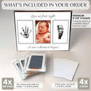 Inkless Hand and Footprint Kit, Baby Keepsake Plaque & Baby Shower Gifts - Ideal as Mom To Be Gift, Nursery Picture Frames, Clean Touch Hand and Footprint Kit (Style 2 - Design 2) by TinyTreasures Baby Boutique