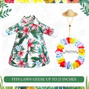 Goose Outfit Lawn Goose Porch Clothing Outfits for Yard Summer Luau 23'' Lawn Outdoor Decoration(Hawaiian Style) by GreenHaven Gardens