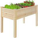 LZRS Raised Garden Bed Outdoor Planter Box with Legs for Herbs, Vegetables, Flowers, Great for Outdoor Patio, Yard and Deck, 220lb Capacity, Natural by GreenHaven Gardens