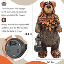 Solar Garden Statue Bear Figurine, Garden Art Outdoor Statues with Solar Lantern, Loving Bear for Patio, Balcony, Yard, Lawn, Unique Housewarming Gifts by GreenHaven Gardens