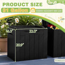 Greesum 31 Gallon Deck Box for Outside, All Weather Outdoor Storage Boxes for Patio Furniture Set, Package Delivery Box, Garden Tools, Black(Set of 2) by GreenHaven Gardens