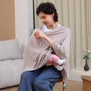 Multi-use Nursing Cover for Breastfeeding, 360°Full Coverage Nursing Poncho, Rayon Soft & Breathable Breastfeeding Cover up (Smooth Rayon, Warm Taupe) by TinyTreasures Baby Boutique
