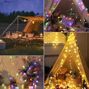 Minetom 33 Feet 100 Led Mini Globe String Lights, USB Fairy String Lights Plug in, 8 Modes with Remote, Decor for Indoor Outdoor Party Wedding Christmas Tree Garden, Warm and Multi by CozyNest Decor