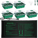 NAMOTEK Plant Heat Mat with 5 Set Seed Starter Tray & Humidity Domes, 60 Cell Trays Germination Station Cloning Kit by GreenHaven Gardens
