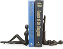 Danya B. ZI11217 Contemporary 2 Piece Ladies Stretching Cast Iron Metal Art Bookend Set by CozyNest Decor