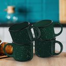 DISCOUNT PROMOS Ceramic Campfire Coffee Mugs 13 oz. Set of 10, Bulk Pack - Perfect for Tea, Espresso, Cappuccino, Hot Cocoa - Green by TinyTreasures Baby Boutique