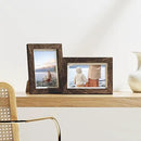 Vittanly 4x6 Picture Frames Set of 9, Shatter Resistant Plexiglass, Display 3.5x5 Pictures with Mat or 4x6 without Mat, Photo Frames for Wall or Tabletop, Engineered Wood, Brown by CozyNest Decor