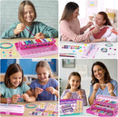 Friendship Bracelet Making Kit with Storage Box,DIY String Bracelet Arts and Craft for Girls Aged 8-12,Kids' Travel Activity Toy Set,Easter Birthday Gifts for Ages 6 7 8 9 10 11 12 Year Old Rose by TinyTreasures Baby Boutique