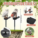 Capoda 2 Pieces Owl Garden Decorations Resin Owl Figurine Solar Light Stake Waterproof Animal Light Outdoor Decorations for Patio Yard Lawn Porch Pathway Decoration by GreenHaven Gardens