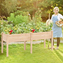 Giantex Raised Garden Bed, Elevated Wood Planter Box with Drain Hole, Gardening Planter Raised Bed for Planting Vegetables Flowers Succulents Herbs,73" Lx23 Wx30 H by GreenHaven Gardens