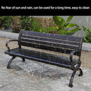 Outdoor Bench Chair Cast Aluminum Garden Bench Patio Bench All-Weather Park Bench for Backyard Porch Lawn (150cm Armless Park Bench) by GreenHaven Gardens