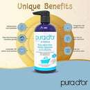 PURA D'OR 16 Oz Kids Wash - All-in-One Gentle Cleanser - USDA Biobased, Sulfate-Free, Tear-Less, Hypoallergenic, Premium, Shampoo & Bubble Bath by TinyTreasures Baby Boutique