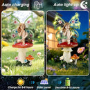 Solar Fairy Garden Decor Flower Fairies Mushroom Figurines with Snail Decor Gifts for Women Mom Miniature Fairy Figurine for Lawn Garden Patio Yard Decorations Outdoor Statue by CozyNest Decor