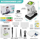 Rechargeable Digital Microscope for Kids 1200X - 2'' LCD Screen STEM Toy with 32G SD Card for Photo/Video, Portable Pocket Microscope for Boys Girls Ages 6,7,8-12, Science Kit Gift Birthday Christmas by TinyTreasures Baby Boutique