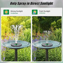 Solar Fountain Full Glass Panel No Battery, 3.5W Solar Bird Bath Fountains with 4 Fixed Rods & 7 Nozzles, Solar Fountain Pump for Bird Bath, Garden, Pond, Pool, Patio (Black Panel) by GreenHaven Gardens