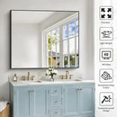 40x48inch Black Bathroom Mirror, Black Rectangle Mirror with Frame, Large Rectangular Wall Mirrors for Bathroom, Living Room, Hair Salon, Big Farmhouse Mirror Hang Horizontal/Vertical by CozyNest Decor