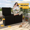 DRATO 31 Gallon Deck Box, Outdoor Storage Box for Patio Cushion, Sports Equipment, Garden Tools, Waterproof Resin Storage Box (Black) by GreenHaven Gardens