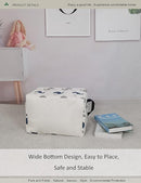 Rectangular Folding Laundry Basket,Canvas Basket,Nersury Hamper,Suitable for Children,Office,Bedroom,Clothes,Toys Storage (REC whale), 14.9’’L ×10.2’’W×9.05’’H inches by TinyTreasures Baby Boutique