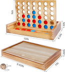 Glintoper Shut The Box & 4 in a Row Tables Game Set, Classic Wood Dice Game with Numbers & Line Up 4 Game for Kids Family, Living Room Rustic Coffee Table Decor, Travel Game Strategy Board Games by TinyTreasures Baby Boutique