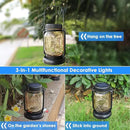 Mlambert Cool White 4 Pack Solar Hanging Mason Jar Lights with Stakes, Waterproof Decorative 30 LEDs Outdoor Solar Lantern Lamp Patio Garden Tree Yard by CozyNest Decor