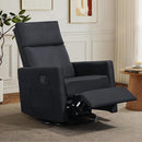 Swivel Rocker Recliner Chairs Set of 2, Upholstered Fabric Nursery Rocking Glider Chair with Adjustable Backrest and Footrest, Lay Flat Recliner Single Lazy Sofa for Living Room(Black) by TinyTreasures Baby Boutique