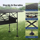 ALPHA CAMP Folding Camping Table, Portable Roll-up Table with Adjustable Height, Large Storage Bag and Carrying Bag, Tall Aluminum Table for Indoor & Outdoor Picnic BBQ Backyards Beach by GreenHaven Gardens