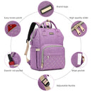 Diaper Bag Backpack, Diaper Bags for Baby Girls Boys, Baby Bags for Moms Dads, Nappy Changing Bag with Insulated Pockets,Multi-functional Waterproof Backpack with Stroller straps-Purple by TinyTreasures Baby Boutique