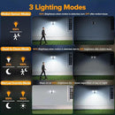UME LED Security Light Motion Sensor Outdoor Lights, 27W 3000LM, 5000K, IP65 Waterproof, Dusk to Dawn, 2 Head Motion Detector Flood Light for Outside, Garage, Yard (Black)