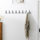 SKOLOO 43-Inch White Wood Coat Rack Wall Mount with 8 Triple Hooks - Ideal for Family Entrances, Classrooms, and Pet Supplies Storage - Perfect Coat Hooks for Wall, Pack of 2 by CozyNest Decor
