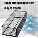 Magnetic Basket, Magnetic Shelf for Fridge,Magnetic Spice Rack Wire Mesh Magnetic organizer Holder Accessories for Office Kitchen Classroom Storage, Black-High, 13.77" x 5.11" x3.26" by CozyNest Decor