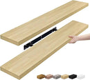 Sorbus Floating Shelves for Wall - 35 Inch Long Bathroom Shelves, Wall Decor for Bedroom, Kitchen, Living Room & Book Storage - Mounted Floating Shelf with Invisible Brackets (Maple Wood, 2 Pack)