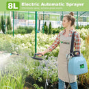 Battery Powered Sprayer 2 Gallon, Upgrade Powerful Electric Garden Sprayer with 3 Mist Nozzles, Rechargeable Handle, Retractable Wand, Adjustable Shoulder Strap for Lawn,Garden,Cleaning by GreenHaven Gardens