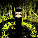 TECHKO Solar Mini-Bollard Cylinder Pathway Lights – 4-Pack, Dusk-to-Dawn, Weather-Resistant Outdoor LED Lighting by GreenHaven Gardens